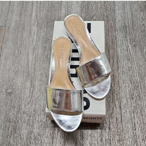 NIB Schutz Elke Mirrored Sandal